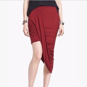 Free People Twist and Shout Skirt and dark red